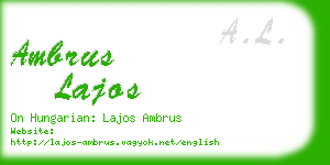 ambrus lajos business card